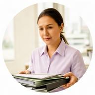 Senior Admin Lead organising confidential client files at a Singapore workspace